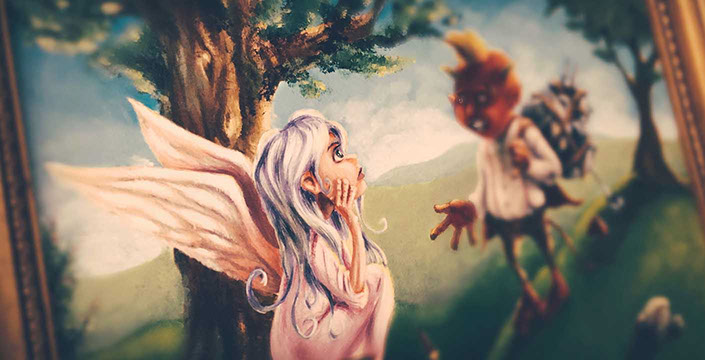 Tommi Süssmilch Illustration + Grafik Das süsse Teufelchen Acrylgemälde